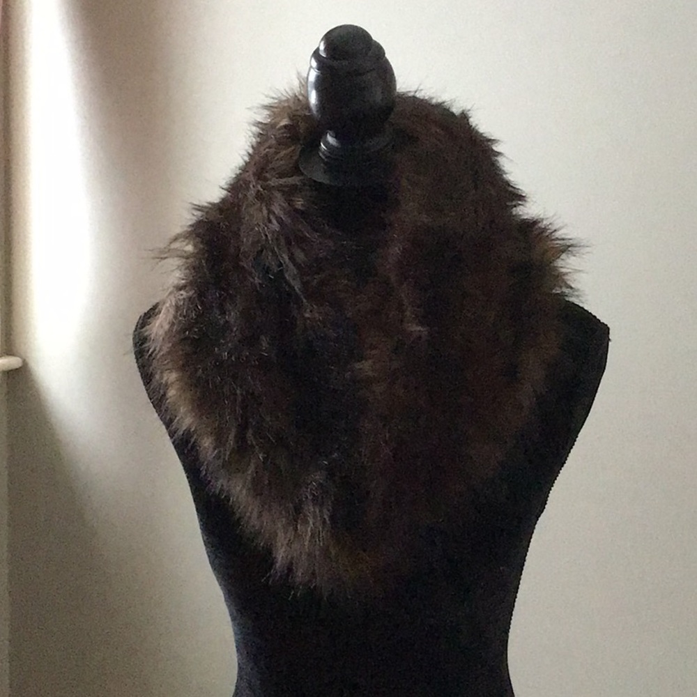 Michael Kors Brown Fur Collar